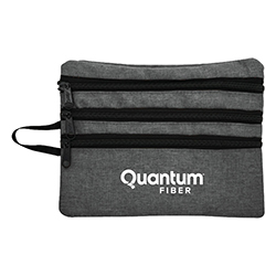 QFB Heathered Tech Accessory Travel Pouch
